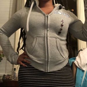 Grey girls sweater jacket